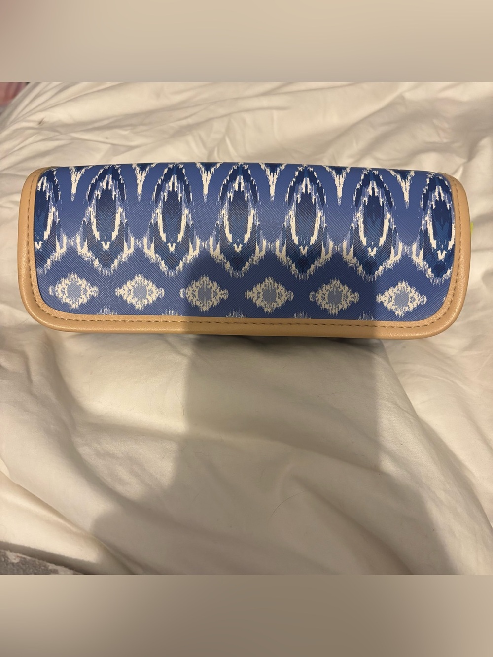 Stella & Dot Navy and White Ikat  “Bring the Bling” Travel Jewelry Roll NWOT